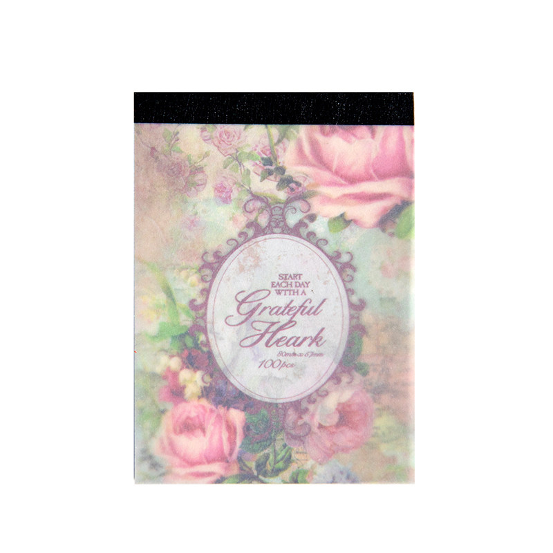 手账素材本盐系轻复古碎花蝶玫瑰