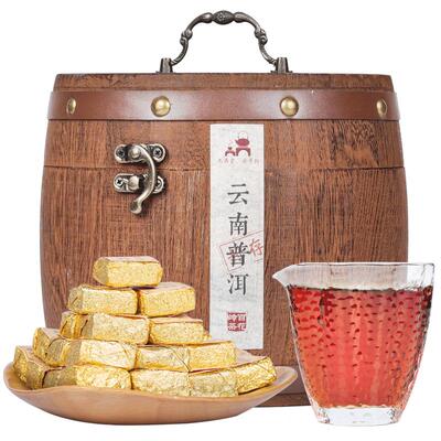 百花岭熟普原味茶易武小金砖