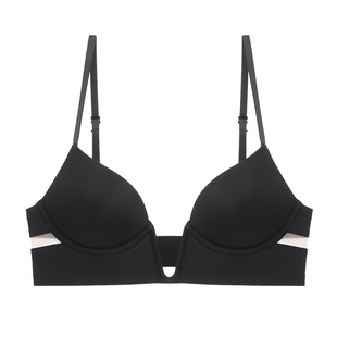 mimi fantasy无痕低胸深V内衣女性感法式年会礼服用隐形美背文胸