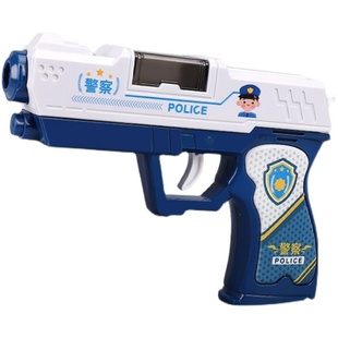 儿童投影电动警察声光枪宝宝耐摔男孩女音乐仿真0小手抢小孩玩具