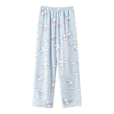 秋冬款加厚长裤女法兰绒暖暖裤