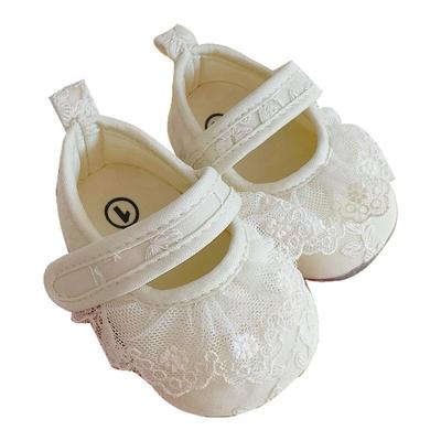 婴儿鞋子小月龄3-12月学步鞋公主防滑软底鞋女宝宝百天周岁稳步鞋