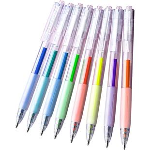 果冻笔3d立体手帐笔学生用网红彩色手帐专用笔笔芯标记笔划重点荧光笔双色轮廓笔手抄报闪光笔咕卡指甲果汁笔