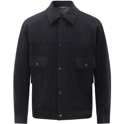 【白鹅绒】EMZ鄂尔多斯秋冬新款休闲保暖灯芯绒薄款羽绒服外套男