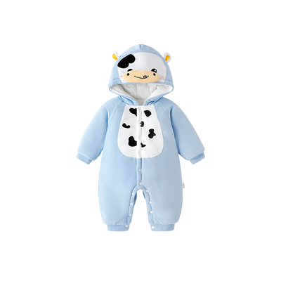 宜爽儿单排扣亲肤舒适连体衣夹棉