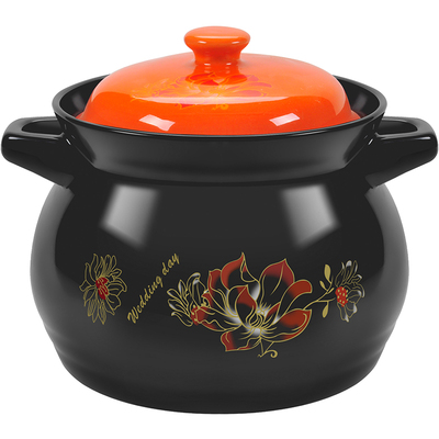 利康传统彩盖大容量正品陶瓷锅