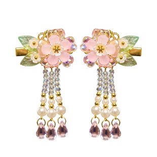 古风儿童不伤发发夹中国风女宝宝流苏发卡新年汉服春节红色头饰过