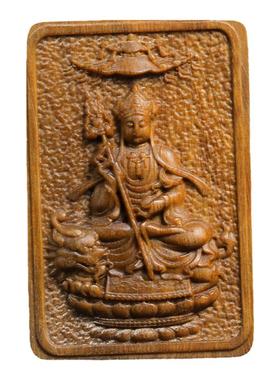 地藏王菩萨绿檀木吊坠