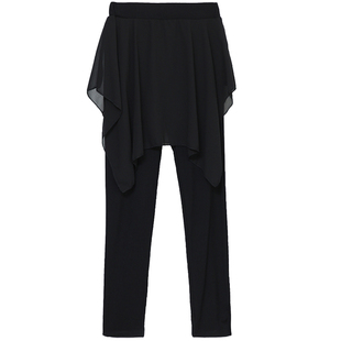 舞蹈服练功裤成人女黑色弹力修身现代舞中国古典舞民族打底裤裙裤