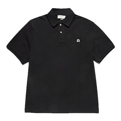 Dunst2026夏季新品中性简约商务风皮标短袖polo衫上衣UDTS6B122