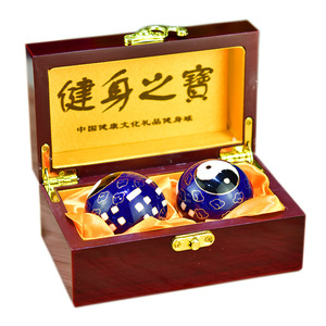 北京景泰蓝健身球中老年人保健练手球康复按摩球铃音铁球出国礼品
