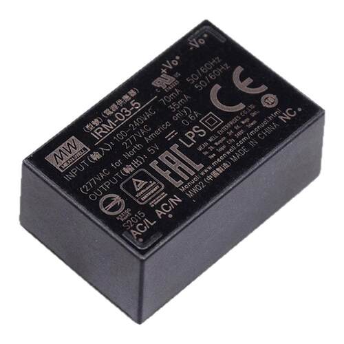 明纬IRM-03模块开关电源AC-DC 3W 3.3V5V9V12V15V24V插脚型SMD型S