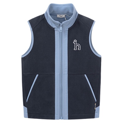 hazzys哈吉斯童装男童马甲2025秋新中大童舒适摇粒绒保暖背心