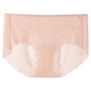 思兰芬小薄荷小青荷小波纹配套透气舒适无痕抗菌加长底裆内裤