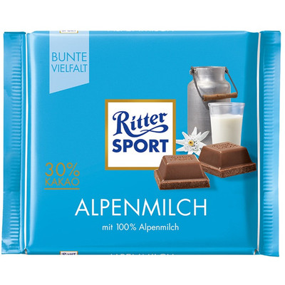 Rittersport可可牛奶薄荷巧克力