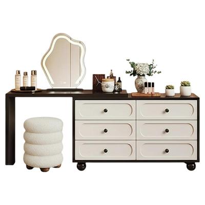 三梦实木梳妆台斗柜一体化妆桌
