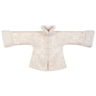 玉笙兰蕙丨一城风絮丨冬款提花缎元宝领对襟蕾丝花边中式上袄外套