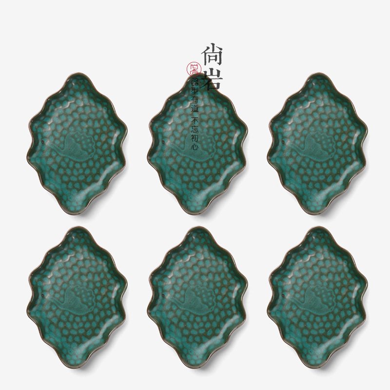 22尚岩陶瓷茶杯垫茶道垫杯茶具茶托隔热中式托配杯茶托复古零品茗
