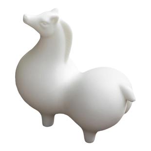 记今朝 《德化白瓷》唐马摆件 简约中式禅意家居壁柜装饰工艺品