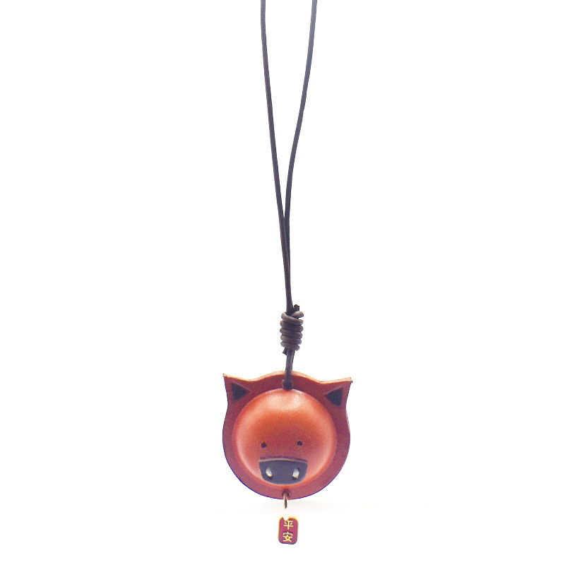 洋芋『小猪』真皮手工挂饰挂件