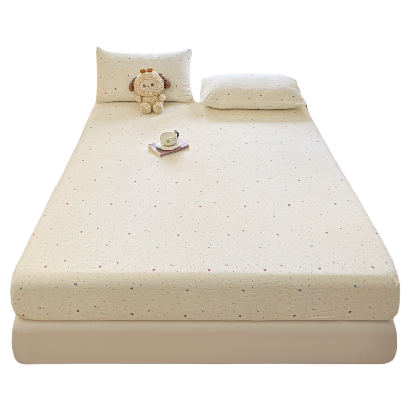 双层纱床笠单件2025新款非全棉纯棉床罩全包防滑床垫保护罩床单套