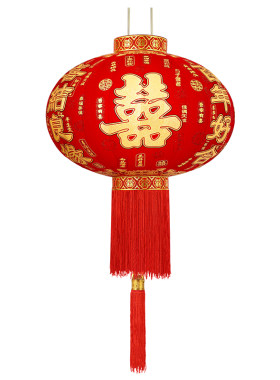 双花满印喜字结婚灯笼
