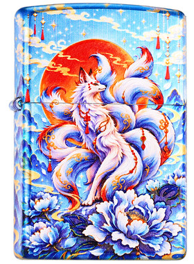 zippo正品打火机山海经九尾狐