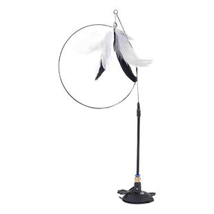 猫玩具逗猫棒钢丝羽毛耐咬小鱼长杆互动带铃铛替换头幼猫宠物用品