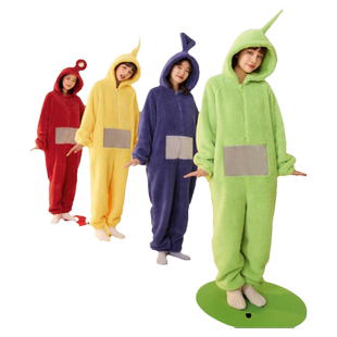 天线宝宝连体睡衣演出服冬季可爱女卡通少女珊瑚绒家居服秋冬加厚