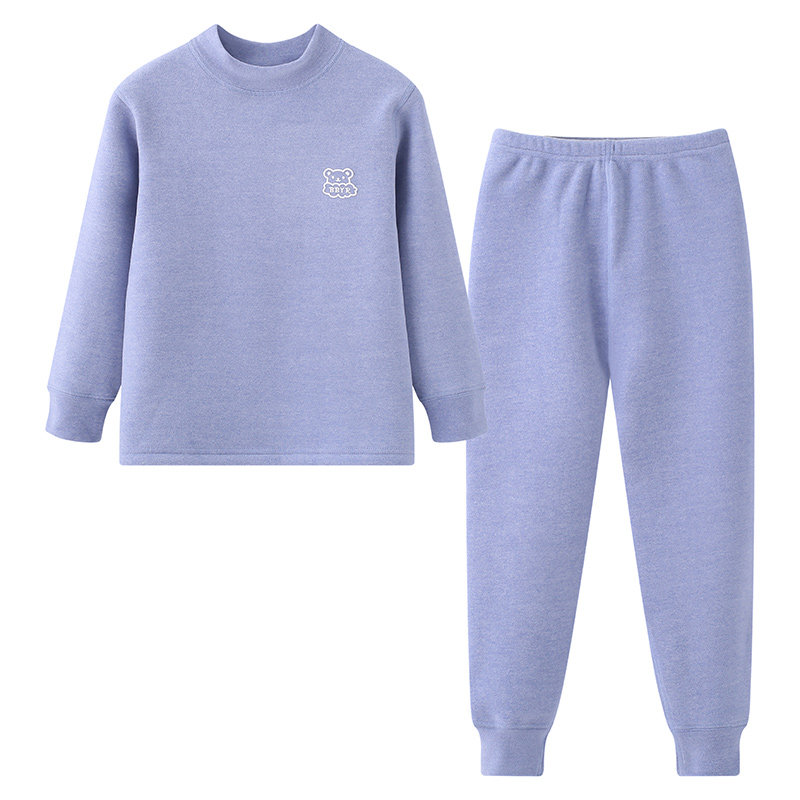 女大童保暖衣加绒加厚男童秋衣秋裤套装初中高中学生儿童保暖内衣