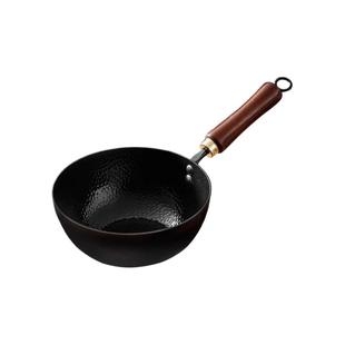 章丘老式炒锅手工锻打铁锅平底不粘锅家用炒菜锅一人食小锅电磁炉