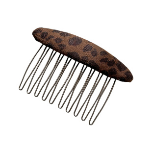 复古毛呢倒插梳发夹女碎发整理神器发梳公主头侧边夹刘海固定发卡