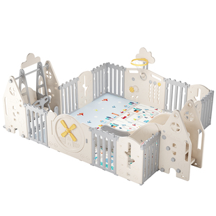 宝宝围栏婴儿防护栏室内家用爬行垫儿童游戏围栏地上学步折叠栅栏