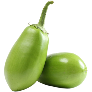 青茄子新鲜圆绿茄子现摘现发当季河南蔬菜生吃农家自种整箱包邮