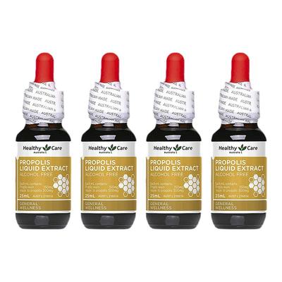 澳大利亚直邮Healthy Care蜂胶滴剂提升免疫美颜呵护健康25ml*4瓶