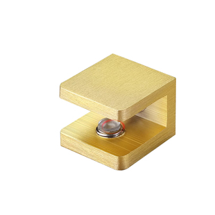 铜钢化玻璃夹固定浴室镜子酒柜支撑器托卡扣配件层板拖架金黑色