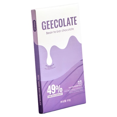 GEECOLATE牦牛奶黑巧克力49%排块