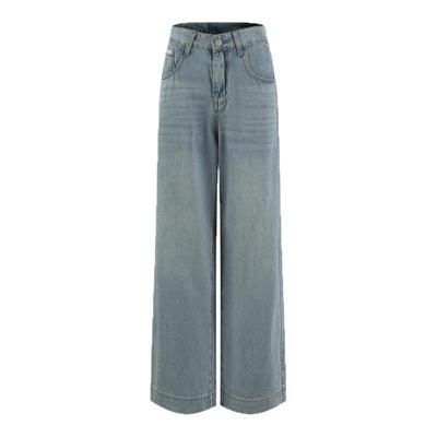 DTLANDO/商场同款25夏新品女装时尚通勤百搭宽松高腰牛仔直筒裤子