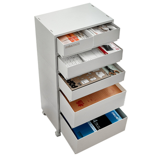 桌下收纳柜可移动大容量带轮抽屉式工位书桌柜子写字台文件置物架