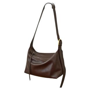 西木汀奶糖糯糯 真皮通勤hobo托特包包女新款大容量单肩斜挎包