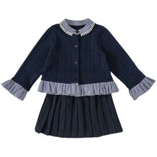 女童春装2026新款女宝宝套装学院风时髦洋气衣服儿童童装女装春季