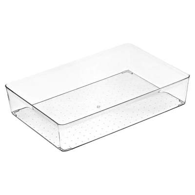 桌面透明抽屉式文具书本收纳盒