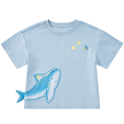 【凉感科技】全棉时代童装男童t恤新款夏宽松透气凉爽女童t恤