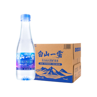 白山一云长白山天然矿泉水商务矿泉水高偏硅酸350ml*12瓶整箱装