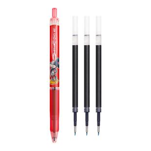 日本uni三菱限定迪士尼uniball彩色中性笔UMN-158DS学生用0.5mm速干按动波点黑色蓝红签字笔水笔0.38日系文具