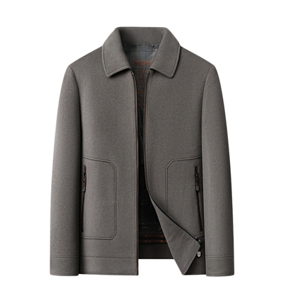 纯羊毛毛呢外套短款羽绒服内胆冬