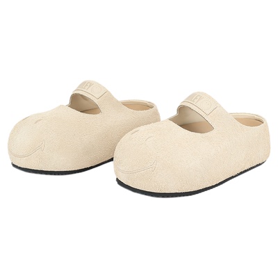 smiley厚底穆勒一脚蹬拖鞋子