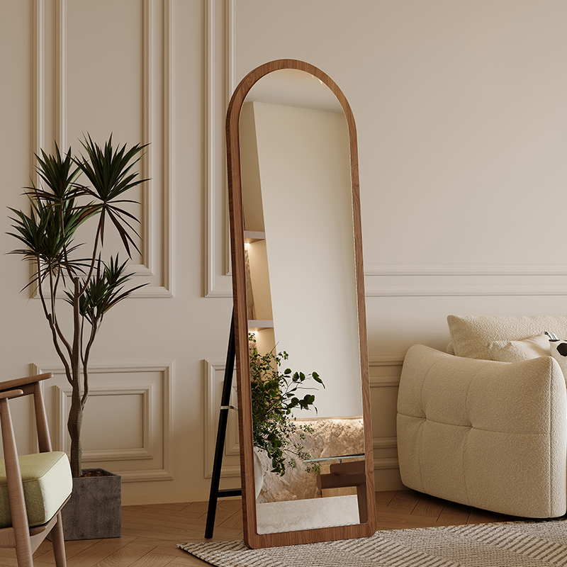 中古全身镜家用落地镜服装店实木试衣镜女生卧室挂墙复古穿衣镜子