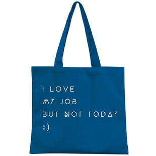 我爱工作但不是今天帆布包男女2024年新款通勤包可放平板布袋定制