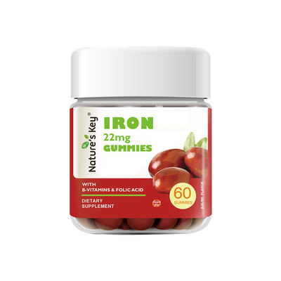 美国Nature's Key富铁软糖自然之钥补铁气血经孕妇哺乳期成人女性